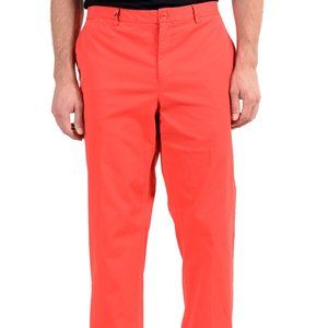 Versace Collection Men's Red Stretch Casual Pants